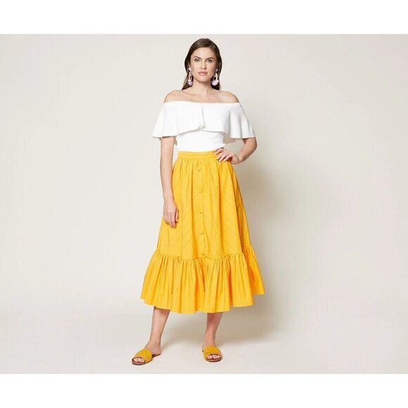 Sachin & Babi Reece Skirt in Mango orange colorful vibrant full skirt size 10 - Picture 1 of 12